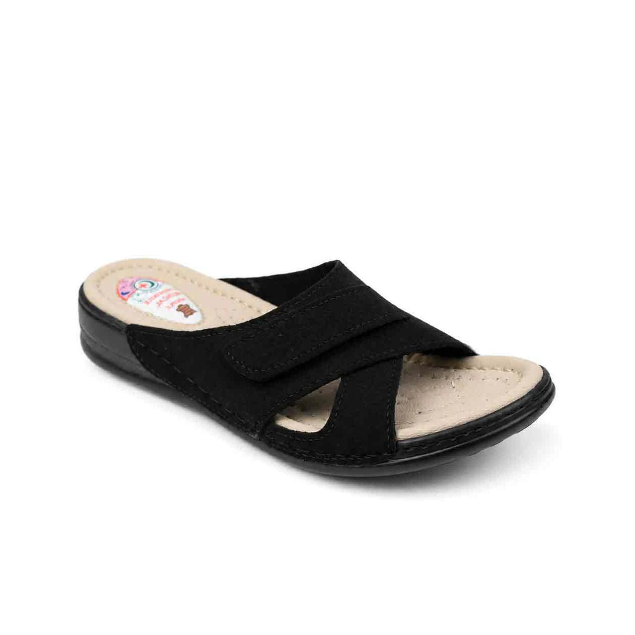 Sandale medicale Confort pour femme 500 noir daim 